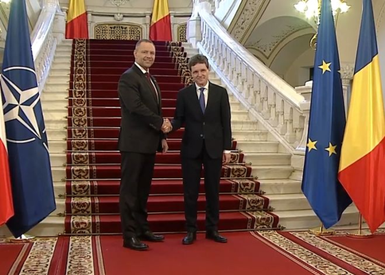 Președintele Poloniei a fost primit de Nicușor Dan la Palatul Cotroceni