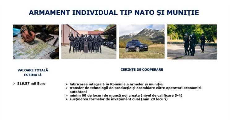 Sistemul de armament individual (SAI) de 816,6 mil euro - Din şapte companii selectate iniţial, câştigătoare este a opta