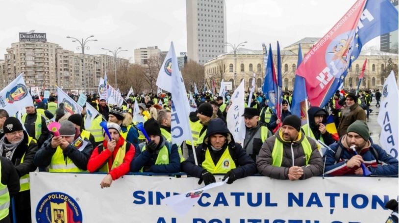 Sindicalistii din Politie resping o noua Lege a Salarizarii, pana nu se vor plati restantele 