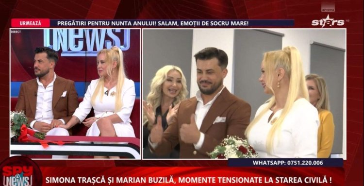Simona Trașcă, cât pe ce să îi stea inima în loc la cununie! Marian Buzilă a spus „nu” la starea civilă