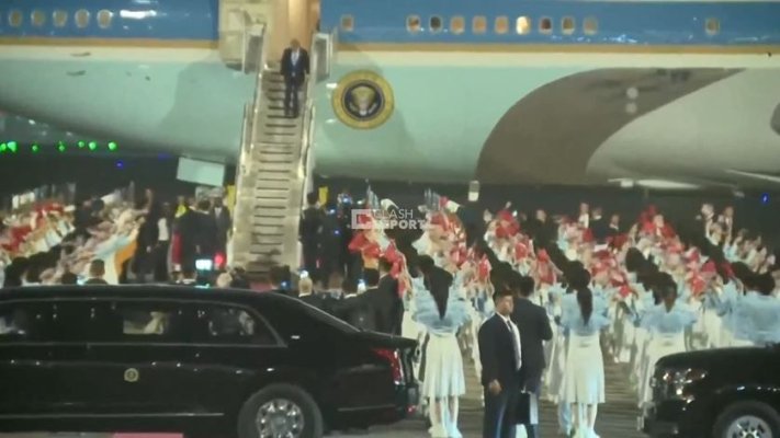 Donald Trump a sosit la Beijing pentru a se întâlni cu omologul său chinez, Xi Jinping. Video