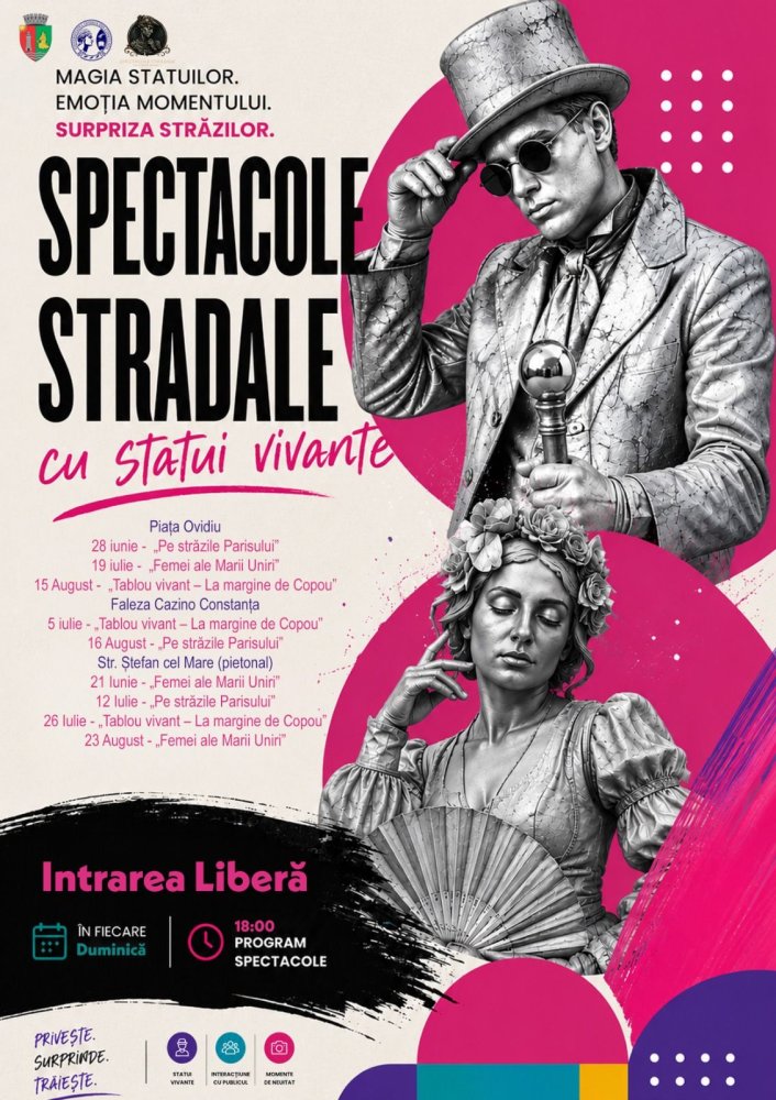 Magia statuilor vivante revine pe strazile Constantei