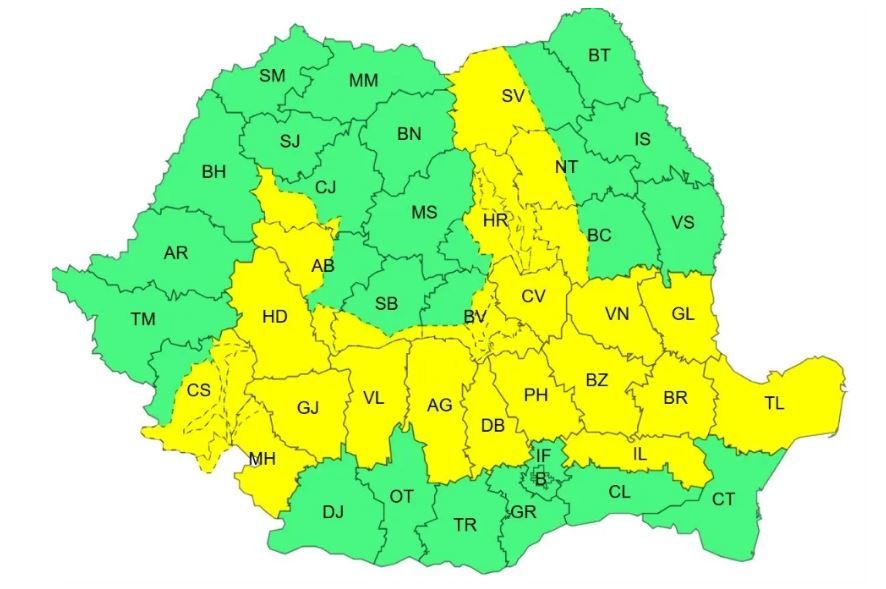 ANM anunta canicula si vijelii in mai multe zone din tara: Vor fi 35 de grade la umbra