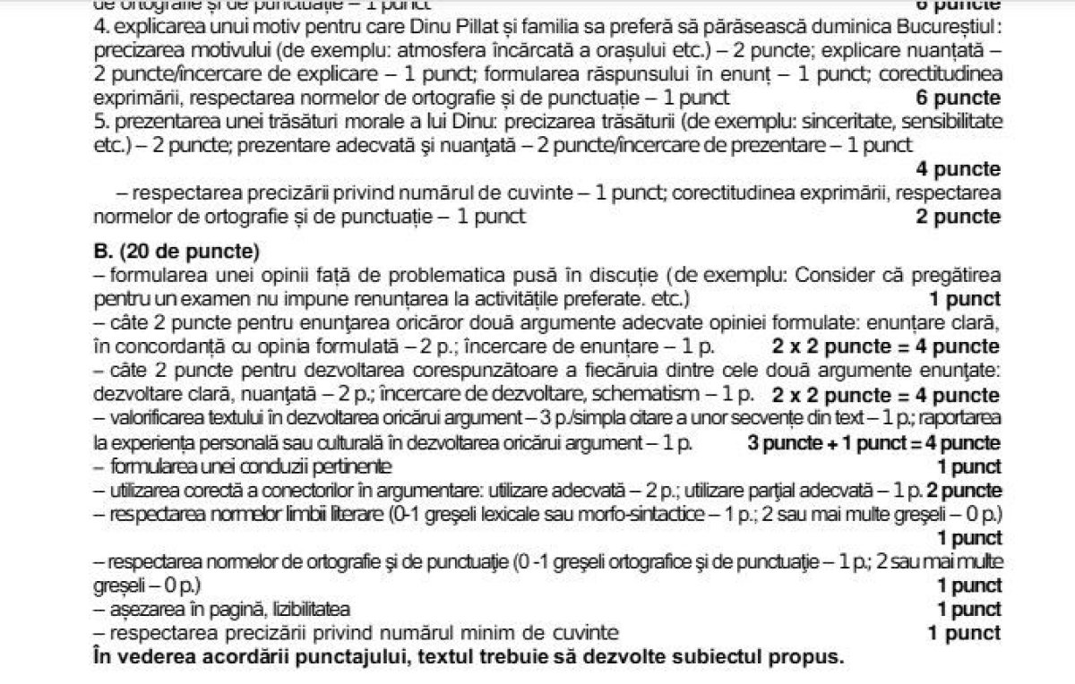 Ministerul Educatiei a publicat baremele oficiale la Limba romana. Elevii isi pot calcula acum nota