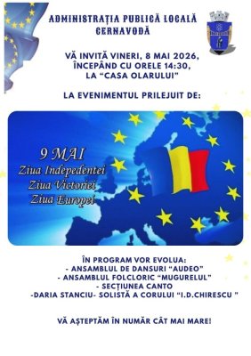 Ziua Europei, ziua Independeței de Stat și ziua Victoriei sărbătorite la Cernavodă