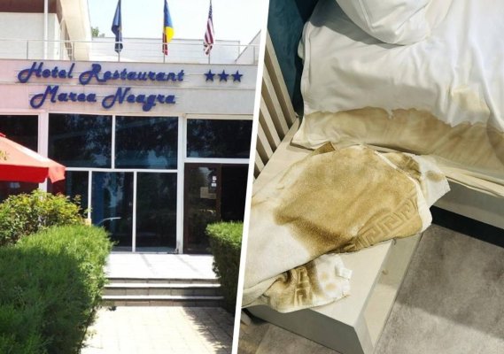 La hotel Marea Neagră din Mamaia... decât să folosești prosoapele... mai bine te ștergi cu hârtie igienică... ca să nu rămâi fără bani