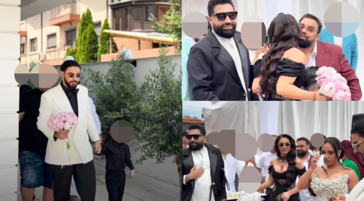 Primele imagini de la nunta lui Dani Stoian. Ce rochie de mireasa a ales nora lui Florin Salam