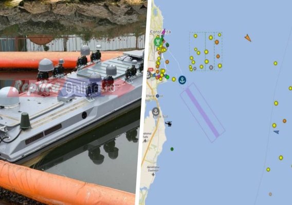 26 de nave așteptau vulnerabile în fața dronelor ucrainene, în rada Portului Constanța