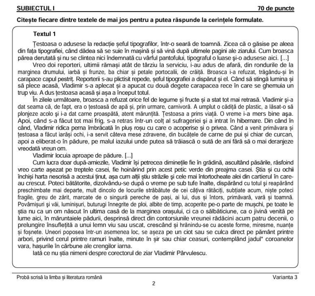 Subiectele de Limba Romana, Evaluarea Nationala 2026, au aparut pe grupuri de parinti in prima ora dupa inceperea probei