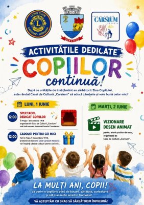 Primăria Hârșova continuă activitățile de de Ziua Copilului