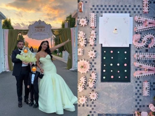 Imagini superbe de la botezul fiicei Larisei Udilă. Decorul a fost spectaculos