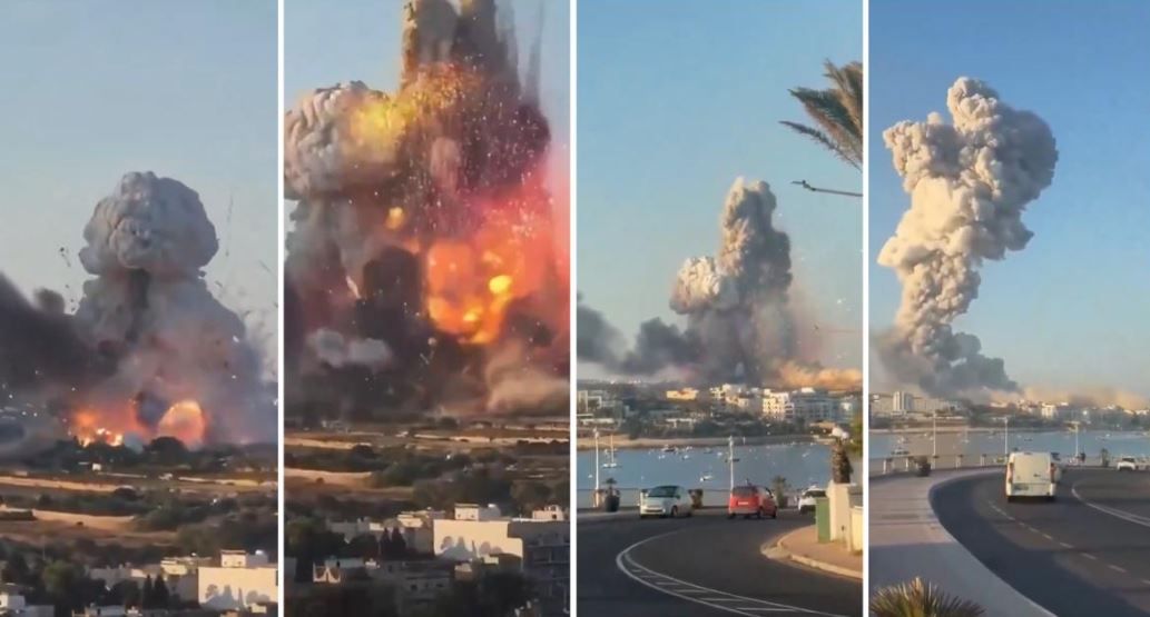 Explozii in lant la o fabrica de artificii, in Malta. Doi oameni au fost raniti. Video