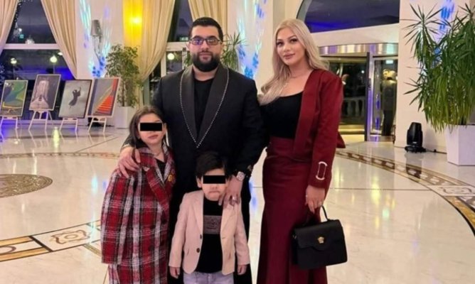 Tzancă Uraganu, tablou de familie alături de Lambada și copii. În imagine apare și fiica pe care manelistul o are cu Marymar