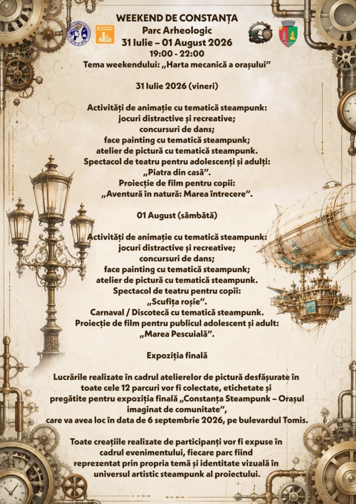 Parcul Arheologic devine, in acest weekend, harta imaginara a unui oras steampunk