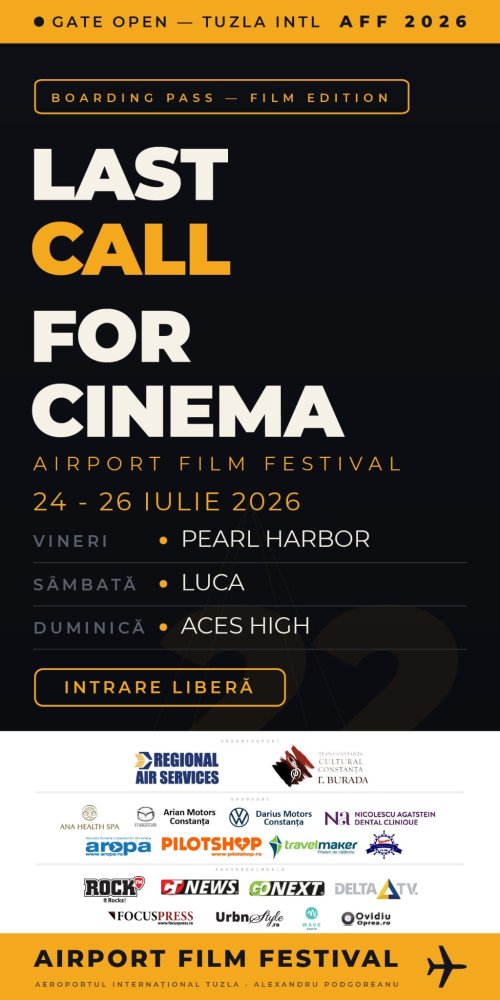 Airport Film Festival 2026 &ndash; Filme sub cerul liber, pe pista Aeroportului International Tuzla &bdquo;Alexandru Podgoreanu&rdquo;