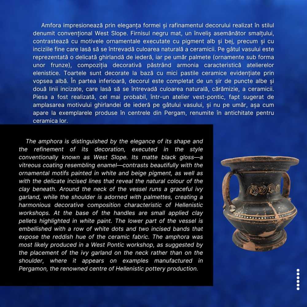 Amfora de masa din Tomisul antic, memorie pastrata in lut - exponatul lunii iulie, la Muzeul de Istorie din Constanta