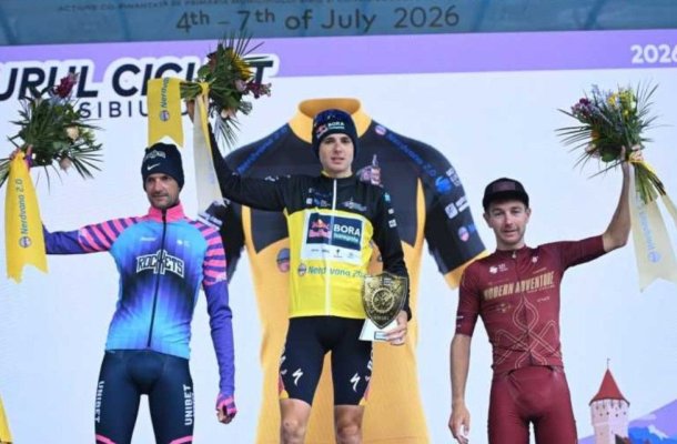 Ciclism: Italianul Lorenzo Finn a câștigat etapa a treia a Turului Sibiului și rămâne lider la general