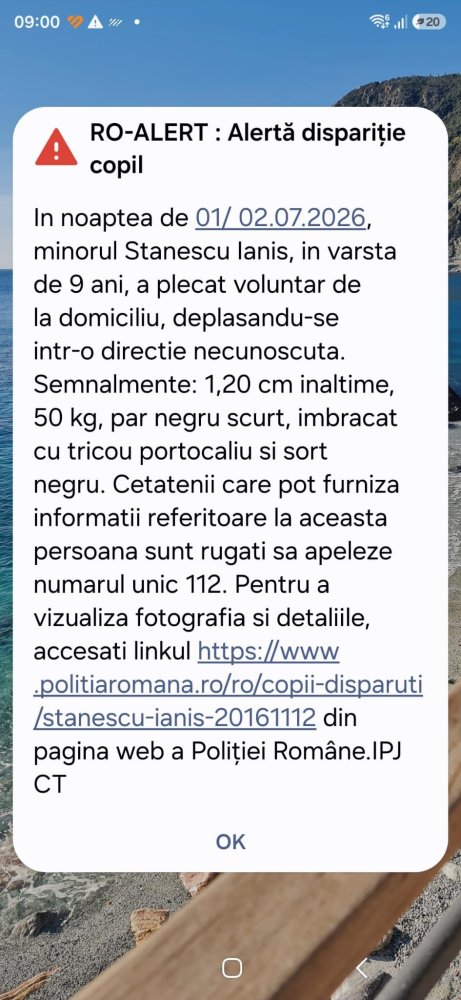 Un minor de 9 ani a disparut de acasa! Daca il vedeti, sunati la 112! Un minor de 9 ani a disparut de acasa! Daca il vedeti, sunati la 112!