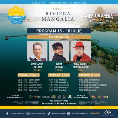 Show de zile mari pe litoral! Azur, Constantin Enceanu și Jony Romano vin la Riviera Mangalia