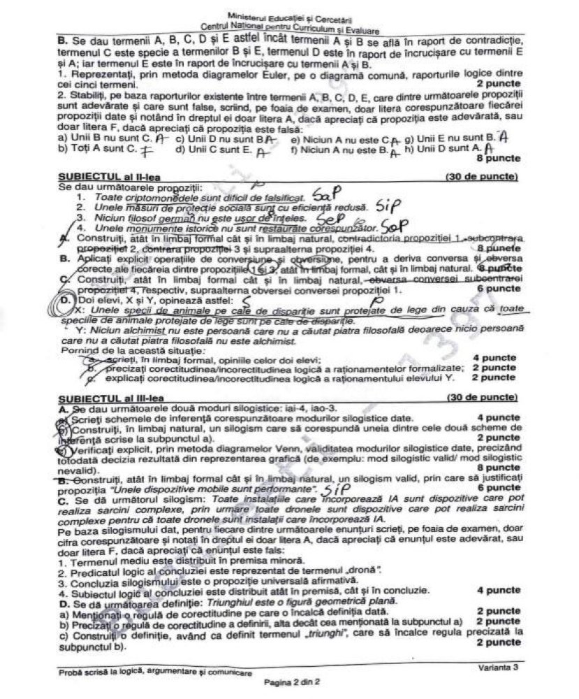 Bacalaureat 2026. Ce subiecte au fost la proba la alegere a profilului