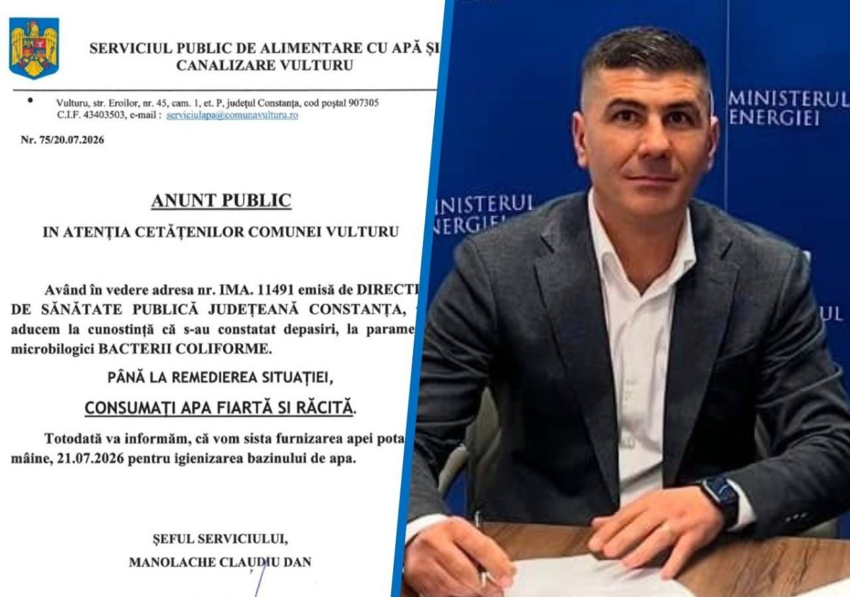 Pericol public! Au fost descoperite bacterii in reteaua de apa din localitatea Vulturu! Vezi ce spune primarul Eugen Berbec Pericol public! Au fost descoperite bacterii in reteaua de apa din localitatea Vulturu! Vezi ce spune primarul Eugen Berbec