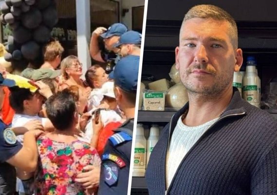 Îmbulzeală la deschiderea unui magazin al influencerului Călin Donca. O femeie a fost luată cu ambulanța. Video