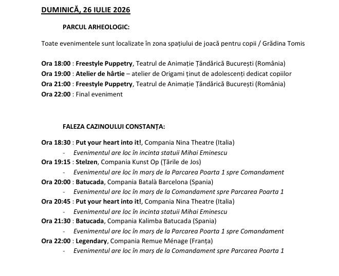 SEAS 2026 aduce spectacolul in strada: Mamaia si Constanta devin scena verii  pentru artisti, turisti si intreaga comunitate