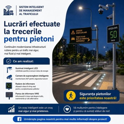 Primăria Tuzla desfășoară lucrări de modernizare a trecerilor pentru pietoni din localitate