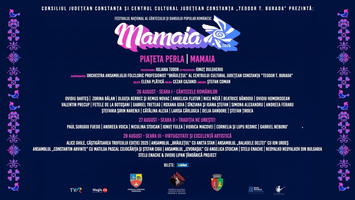Festivalul National al Cantecului si Dansului Popular Romanesc „Mamaia” aduce nume celebre ale muzicii populare Festivalul National al Cantecului si Dansului Popular Romanesc „Mamaia” aduce nume celebre ale muzicii populare
