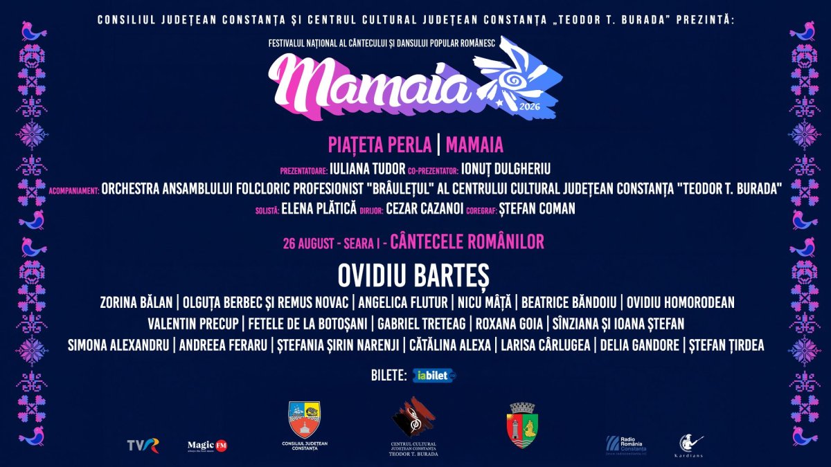 Festivalul National al Cantecului si Dansului Popular Romanesc „Mamaia” aduce nume celebre ale muzicii populare Festivalul National al Cantecului si Dansului Popular Romanesc „Mamaia” aduce nume celebre ale muzicii populare