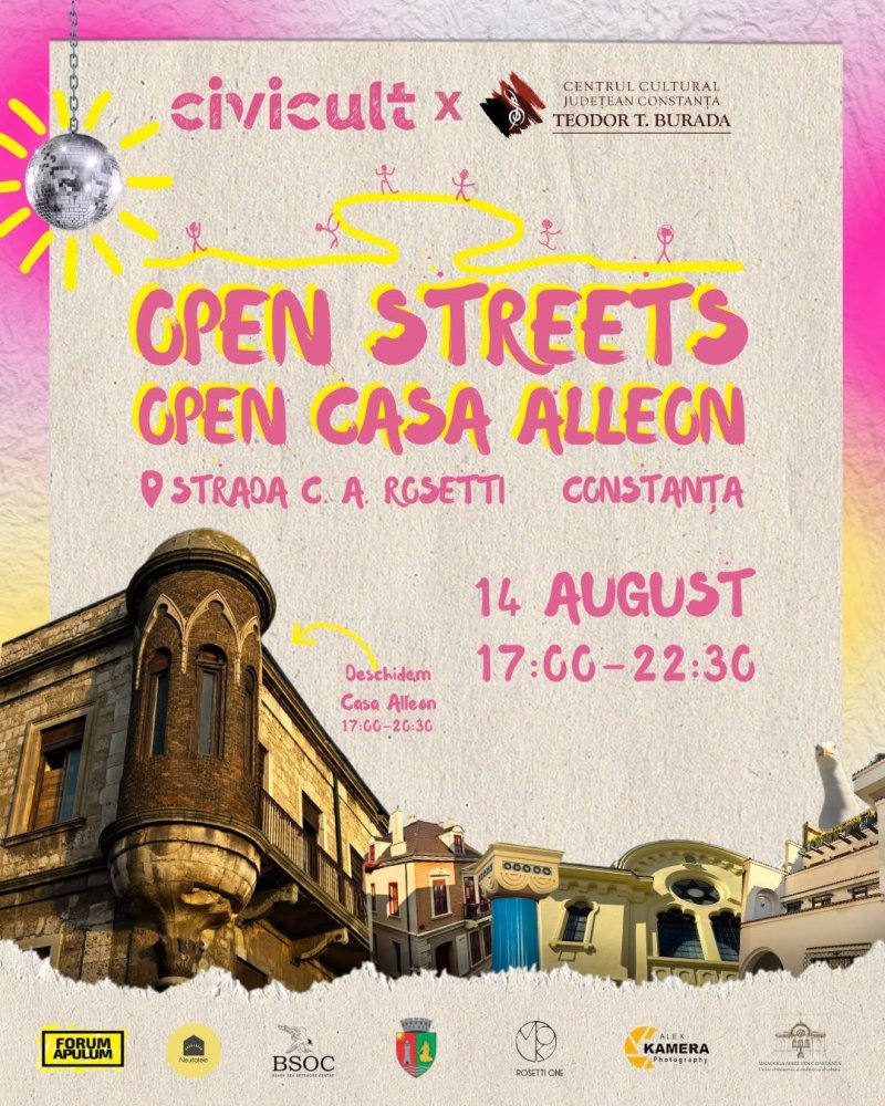 Strada C.A. Rosetti devine pietonala, iar Casa Alleon va fi deschisa publicului pentru o dupa-amiaza