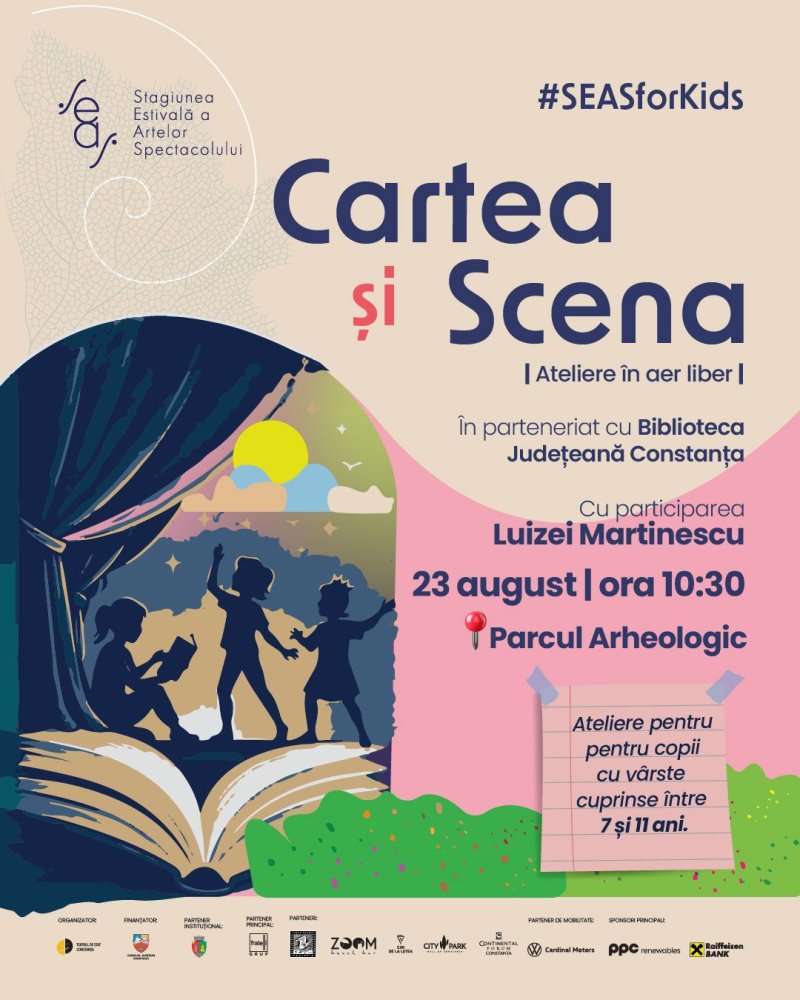 „Cartea si scena”: o intalnire cu povestile si jocul actoricesc, in cadrul SEAS 2026 „Cartea si scena”: o intalnire cu povestile si jocul actoricesc, in cadrul SEAS 2026