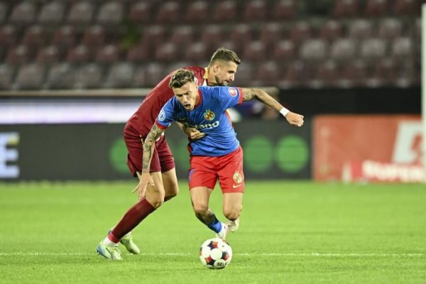 Superliga: CFR Cluj – FCSB 1-0, bucureştenii la prima înfrângere stagională