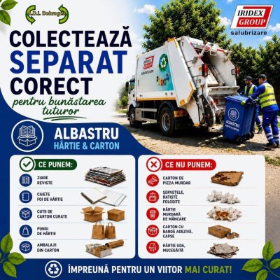 Primăria Hârșova, anunț despre colectarea deșeurilor 