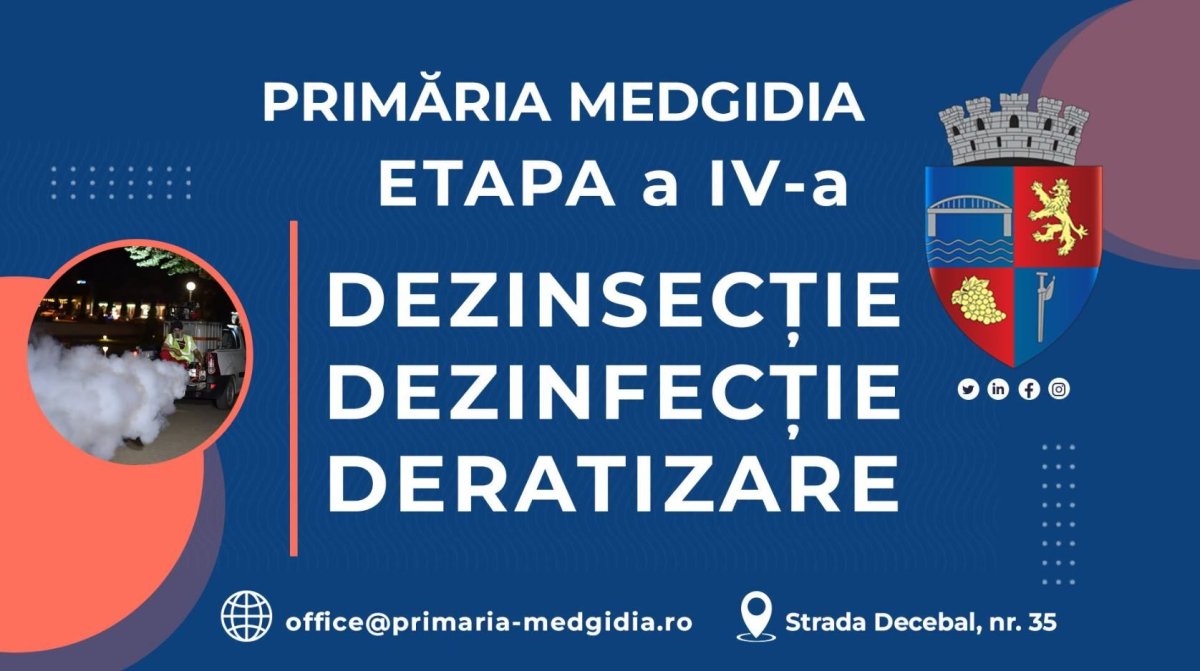 Primaria Medgidia incepe cea de-a treia etapa a campaniei de dezinsectie 