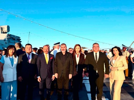 UDTTMR: Vizita conducerii UDTTMR la bordul navei TCG Kemalreis a Forțelor Navale Turce