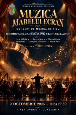 Muzica marilor povești de film ajunge în Piața Ovidiu din Constanța!