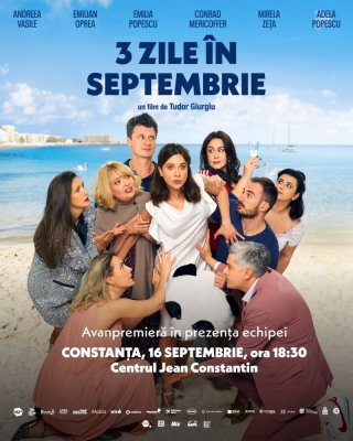 Tudor Giurgiu revine cu „3 zile în septembrie” - O nouă poveste românească ajunge la Constanța