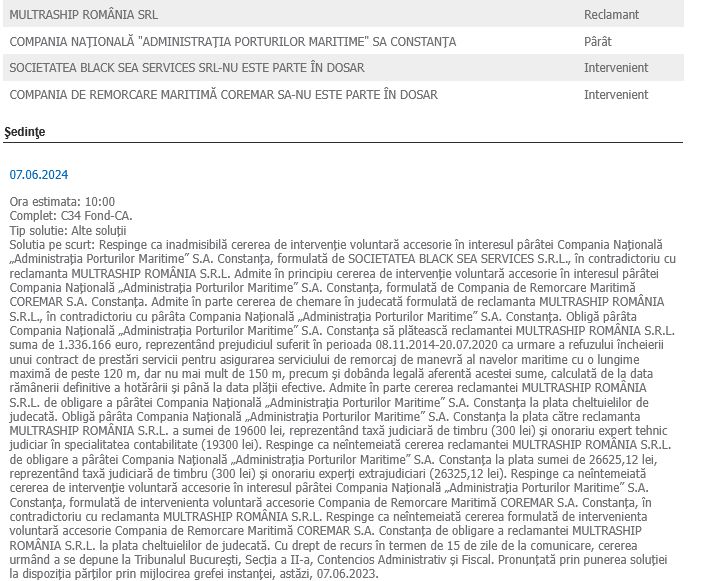 Afacerea „Remorcajul”. Argumentul prin care Portul Constanta blocheaza de peste un deceniu accesul Multraship la remorcajul de manevra Afacerea „Remorcajul”. Argumentul prin care Portul Constanta blocheaza de peste un deceniu accesul Multraship la remorcajul de manevra