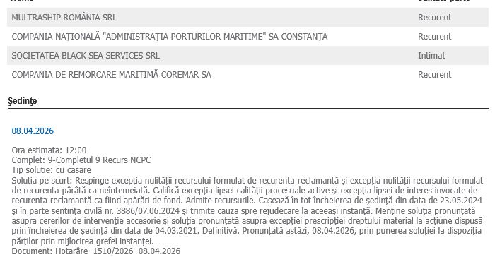 Afacerea „Remorcajul”. Argumentul prin care Portul Constanta blocheaza de peste un deceniu accesul Multraship la remorcajul de manevra Afacerea „Remorcajul”. Argumentul prin care Portul Constanta blocheaza de peste un deceniu accesul Multraship la remorcajul de manevra