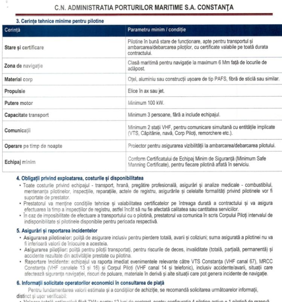 Afacerea &bdquo;Pilotinele&rdquo;: Contractul cu greii Coremar si Black Sea Services expira in ianuarie. CN APMC vrea o flota noua. Video