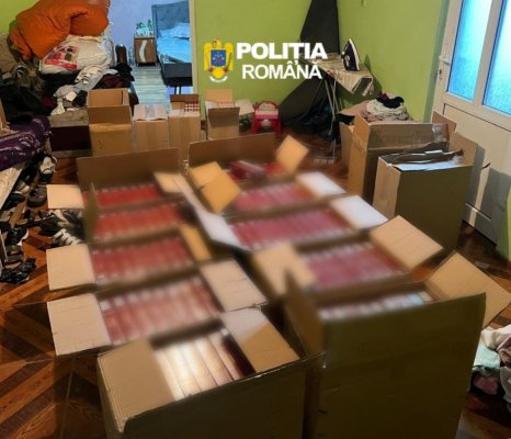 Captură uriașă în Galați: Aproape un milion de țigări de contrabandă și materiale pirotehnice, confiscate la Ghidigeni. Video