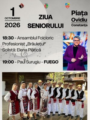 Cântec, emoție și o seară specială în Piața Ovidiu, de Ziua Seniorului