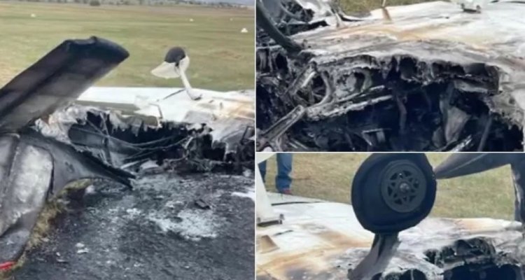 Incident aviatic pe Aerodromul din Iași. Un avion de mici dimensiuni s-a prăbușit și a luat foc