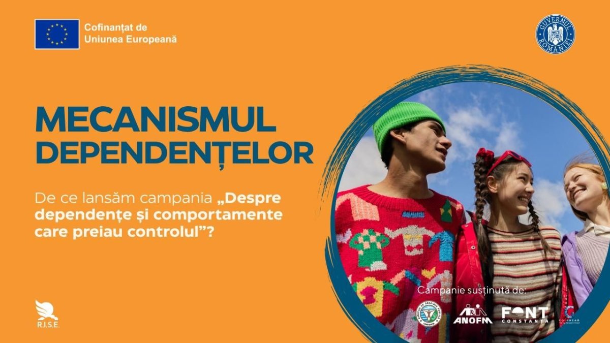 Mecanismul dependentelor” – campanie de informare si constientizare dedicata tinerilor din judetul Constanta, in cadrul proiectului RISE Mecanismul dependentelor” – campanie de informare si constientizare dedicata tinerilor din judetul Constanta, in cadrul proiectului RISE