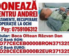 Andrei, un copil din Cluj, luptă să vadă lumea! Are nevoie de bani ca să se facă bine Andrei, un copil din Cluj, luptă să vadă lumea! Are nevoie de bani ca să se facă bine