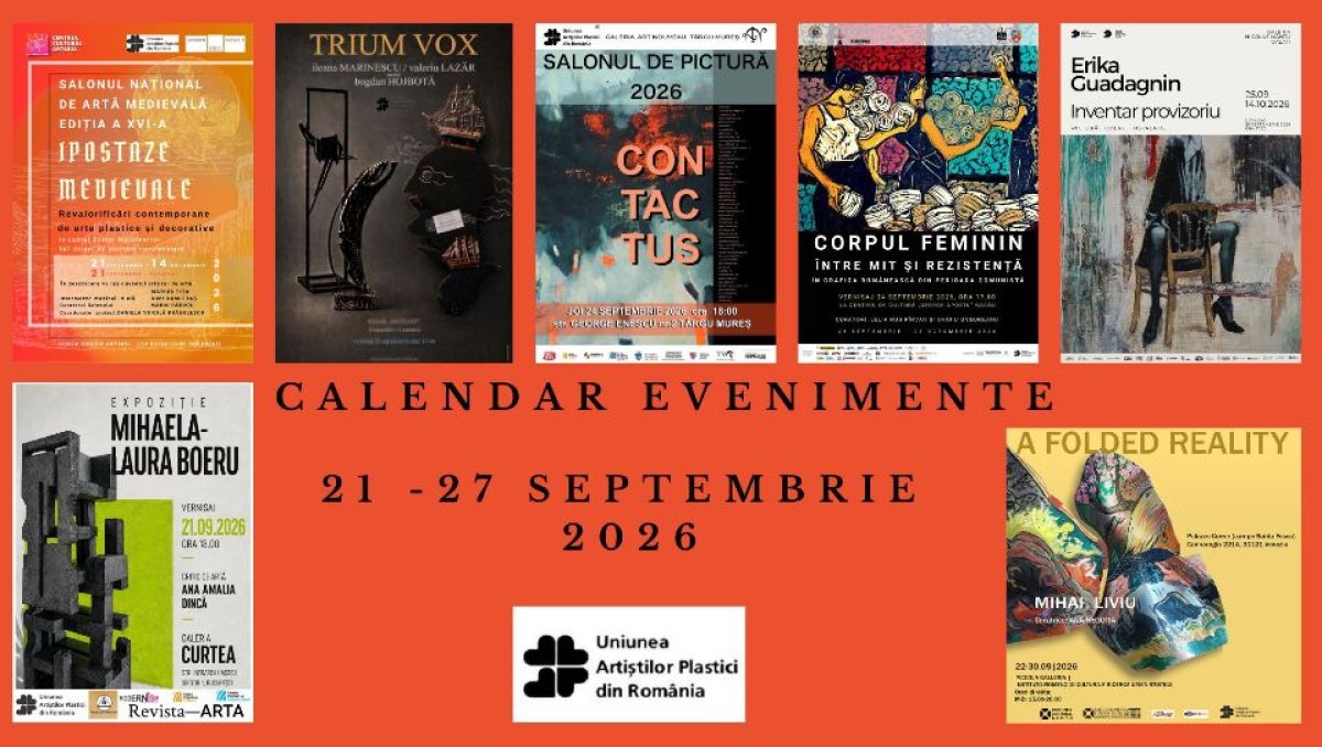 Evenimente vizuale organizate in perioada 21-27 septembrie. Vezi ce te asteapta! Evenimente vizuale organizate in perioada 21-27 septembrie. Vezi ce te asteapta!