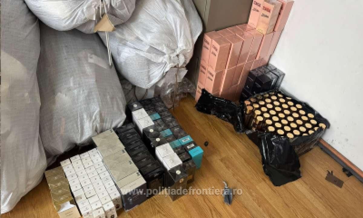 Captura masiva la frontiera: Bunuri contrafacute si tigari de contrabanda de aproape 900.000 de lei, confiscate la Giurgiu si Bechet