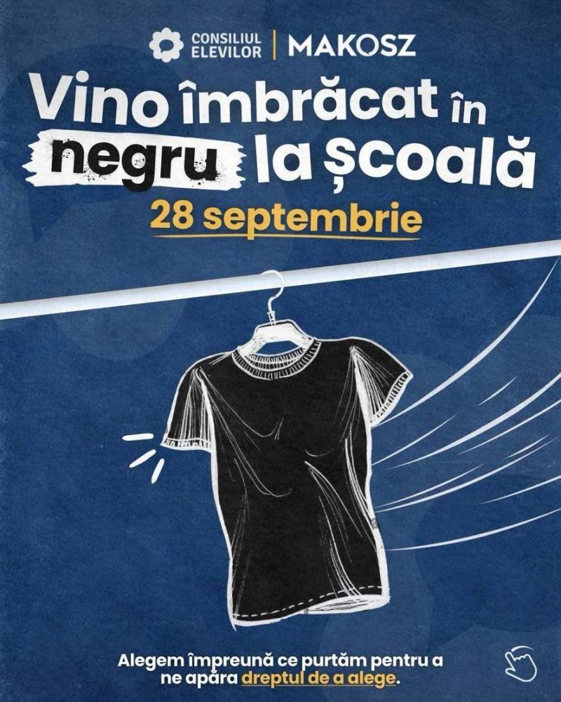 Elevii protesteaza azi fata de introducerea uniformelor: Vor merge imbracati in negru Elevii protesteaza azi fata de introducerea uniformelor: Vor merge imbracati in negru