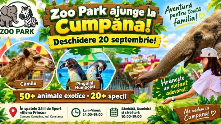Zoo Park România ajunge la Cumpăna: Singurul loc din țară unde copiii pot hrăni un elefant